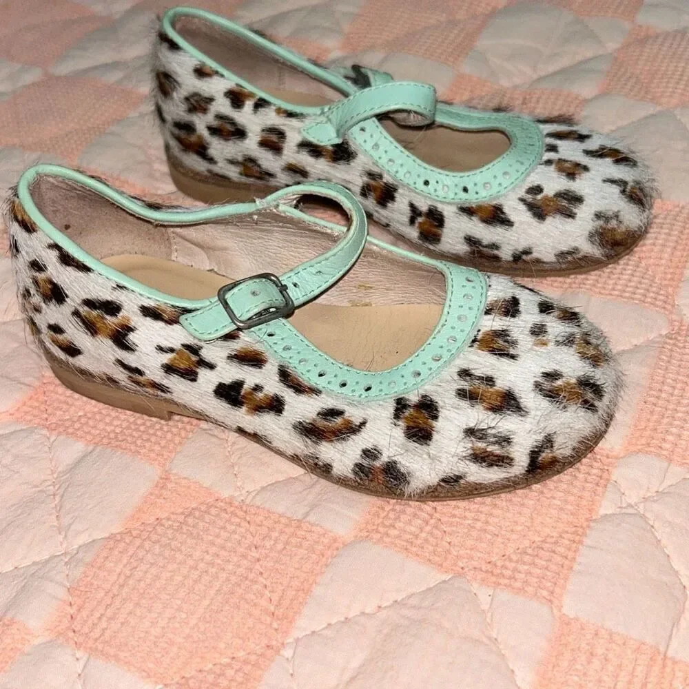 Manuela de Juan fur leopard Mary Jane sz 25